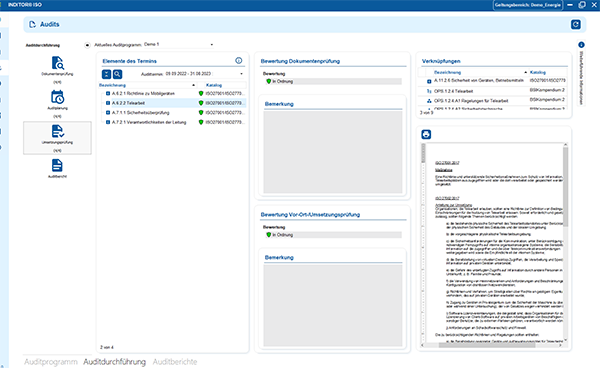 INDITOR Screenshot Auditmanagement