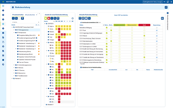 INDITOR Screenshot Risikobeurteilung